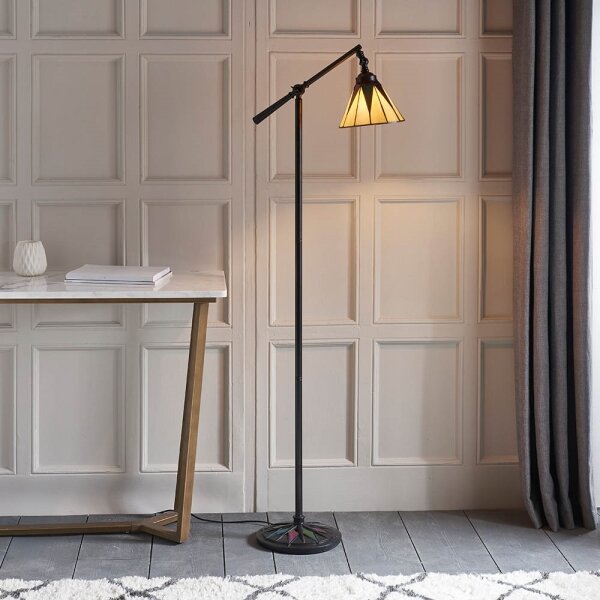 Lampă de podea Tiffany DARK STAR Endon 74355, 1xE14/40W/230V