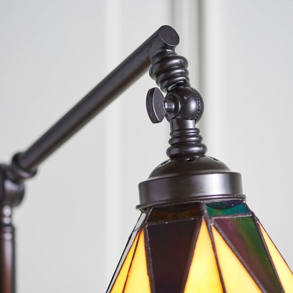 Lampă de podea Tiffany DARK STAR Endon 74355, 1xE14/40W/230V