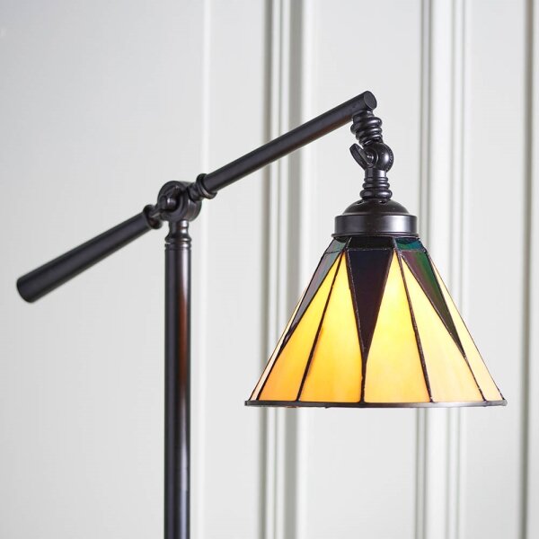 Lampă de podea Tiffany DARK STAR Endon 74355, 1xE14/40W/230V