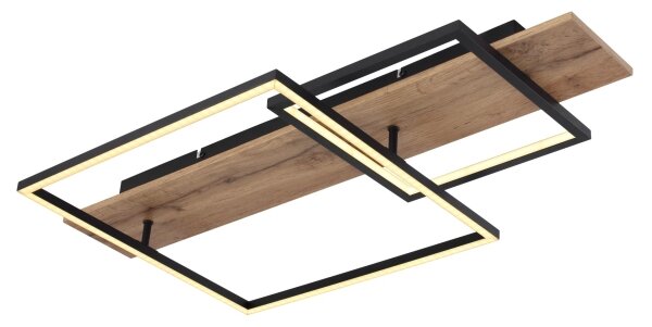 Globo VANNI 67289D1 - plafonieră LED, 24W/230V, maro/negru