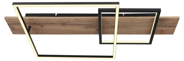 Globo VANNI 67289D1 - plafonieră LED, 24W/230V, maro/negru