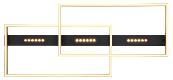 Globo 48461-54 - Plafonieră LED LUFFY LED/54W/230V negru/auriu