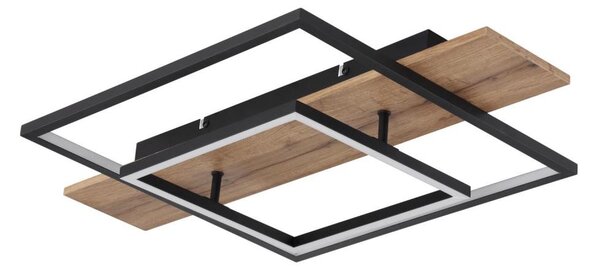 Globo 67289D - Plafonieră LED dimabilă VANNI LED/24W/230V maro/negru