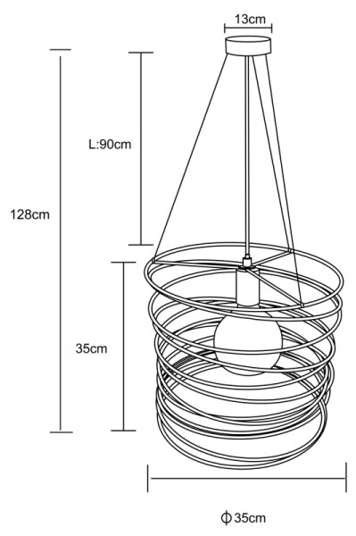 Globo 15640H - Pendul pe cablu TILLY 1xE27/60W/230V negru