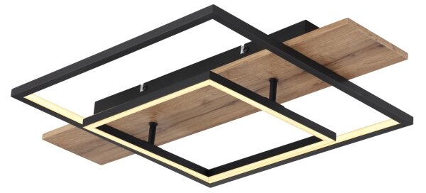 Globo 67289D - Plafonieră LED dimabilă VANNI LED/24W/230V maro/negru