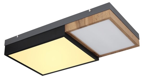 Globo 67286-30 - Plafonieră LED GUNDI 30W/230V, maro/negru