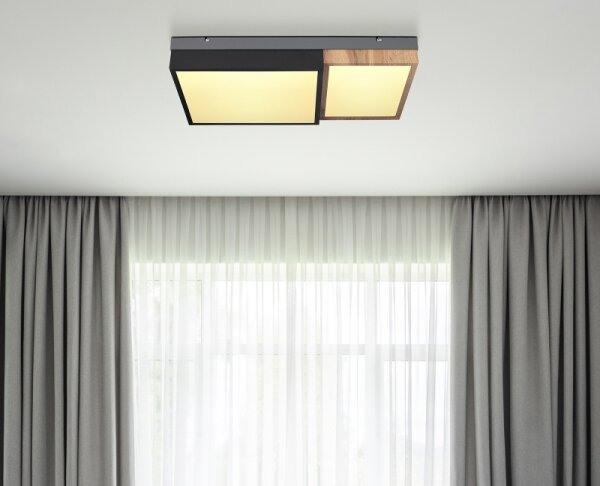 Globo 67286-30 - Plafonieră LED GUNDI 30W/230V, maro/negru
