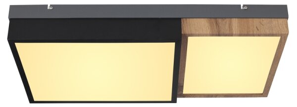 Globo 67286-30 - Plafonieră LED GUNDI 30W/230V, maro/negru