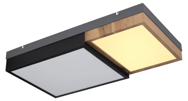Globo 67286-30 - Plafonieră LED GUNDI 30W/230V, maro/negru