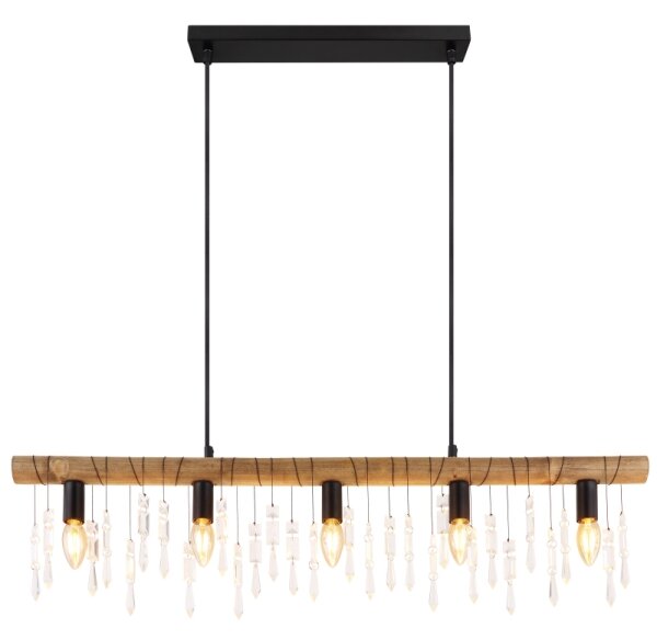 Globo 15532-5H - Lustră suspendată pe cablu KIRA 5xE14/40W/230V negru/maro