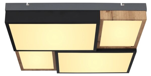 Globo 67286-50 - Plafonieră LED GUNDI LED/50W/230V maro/negru