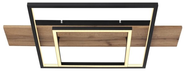 Globo 67289D - Plafonieră LED dimabilă VANNI LED/24W/230V maro/negru