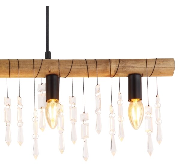 Globo 15532-5H - Lustră suspendată pe cablu KIRA 5xE14/40W/230V negru/maro