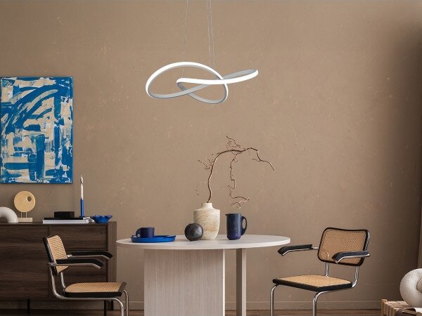 Lustră LED dimabilă suspendată pe cablu LED/65W/230V 3000-6500K + telecomandă
