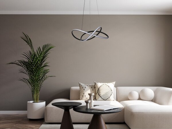 Lustră LED reglabilă suspendată pe cablu LED/85W/230V 3000-6500K + telecomandă