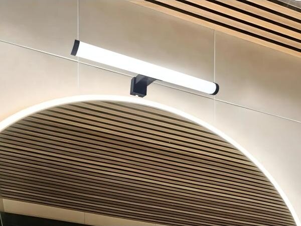 Aplica LED pentru oglindă de baie, 8W, 230V, 30 cm, IP44, neagră