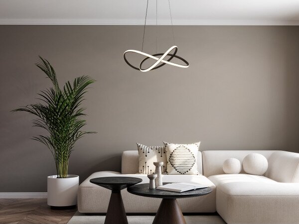 Lustră LED reglabilă suspendată pe cablu LED/85W/230V 3000-6500K + telecomandă