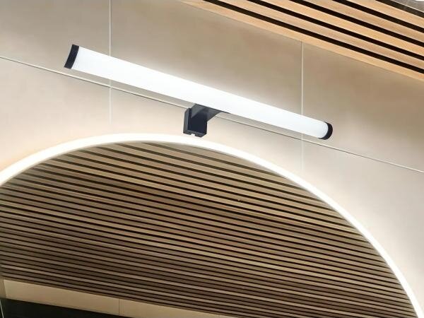 Lampă LED pentru oglindă de baie, 10W, 230V, 45 cm, IP44, negru