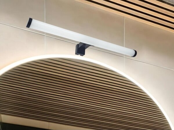 Lampă LED pentru oglindă de baie, 10W, 230V, 45 cm, IP44, negru