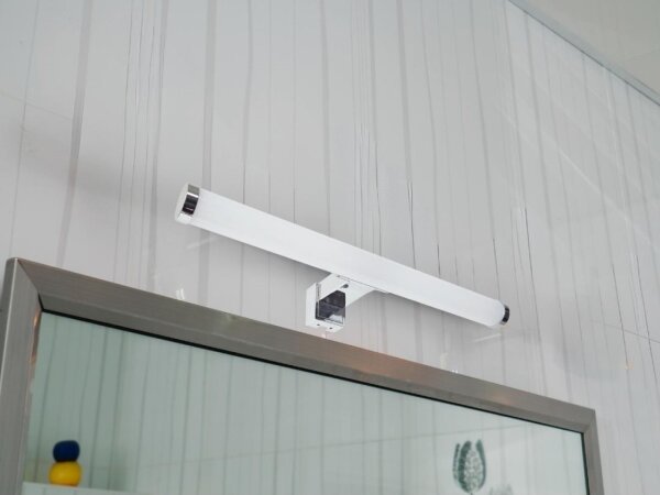 Lampă LED pentru oglindă de baie, 8 W, 230 V, 30 cm, IP44, crom lucios