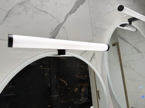Lampă LED pentru oglindă de baie, 10W, 230V, 45 cm, IP44, negru