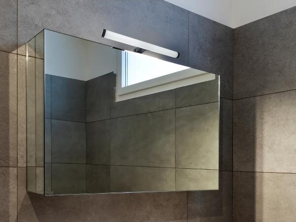 Aplica LED pentru oglindă de baie, 8W, 230V, 30 cm, IP44, neagră