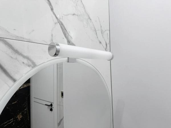 Lampă LED pentru oglindă de baie, 8 W, 230 V, 30 cm, IP44, crom lucios