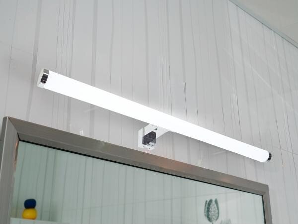 Iluminare LED pentru oglindă de baie, 12 W, 230 V, 59,5 cm, IP44, crom lucios
