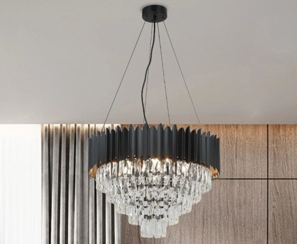 Brilagi - Lustru suspendat pe cablu CARLOS 9xE14/40W/230V diam. 60 cm