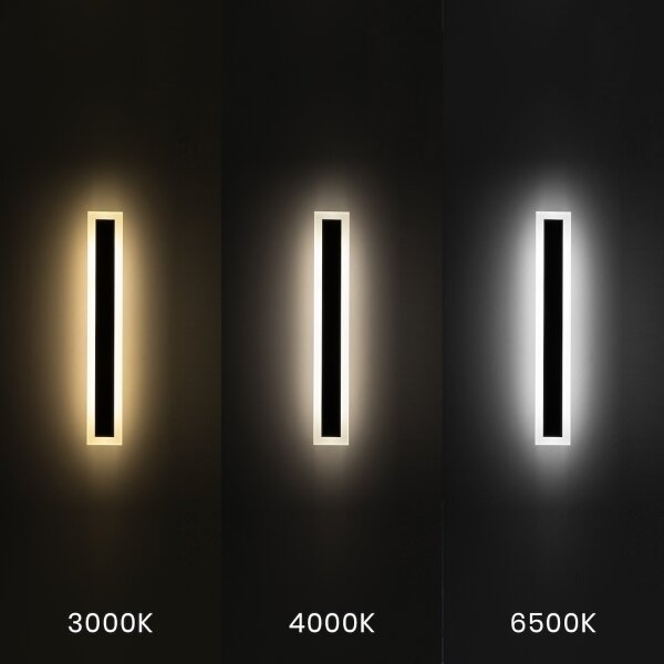 Aplică LED de exterior pentru perete WOW LED/20W/230V 3000/4000/6500K 60 cm IP54 neagră