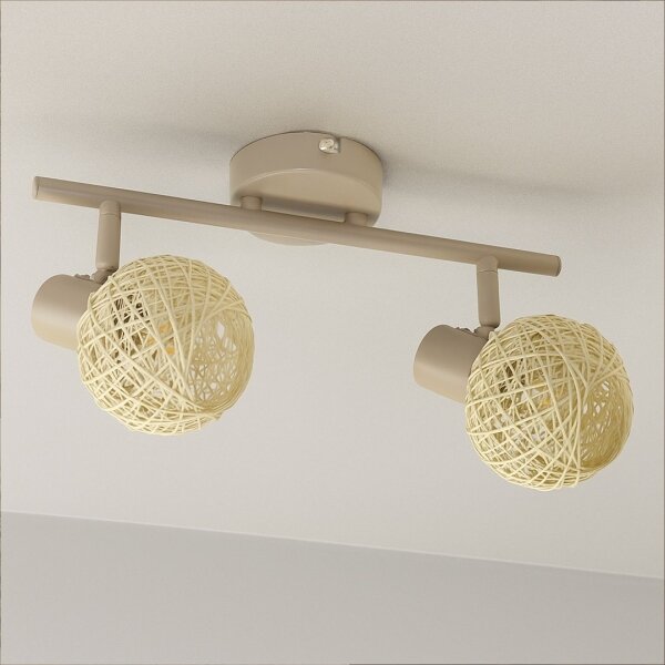 Lampă spot DEX 2xE14/10W/230V bej/crem