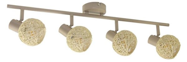 Plafonieră cu spoturi DEX 4xE14/10W/230V bej/crem