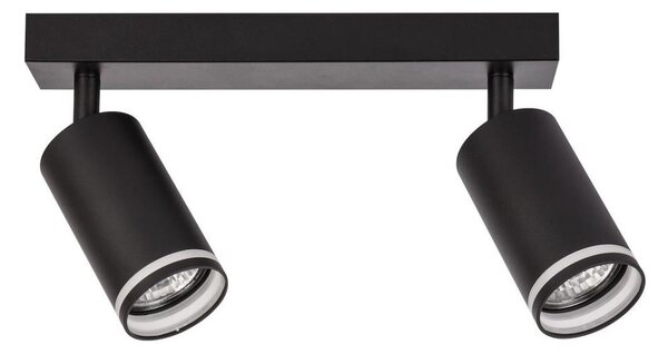 Lampă spot PIPE, 2x GU10/10W/230V, negru
