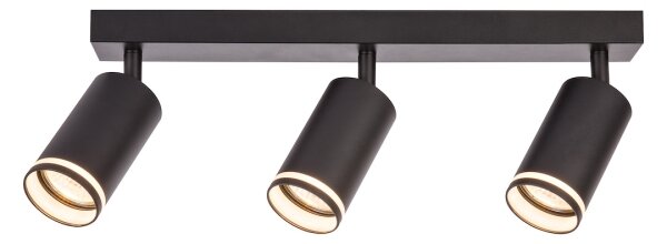 Spot PIPE 3xGU10/10W/230V negru