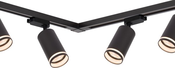 Spot pe șină PIPE 6xGU10/10W/230V, negru