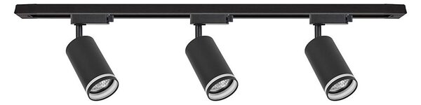 Spot pentru șină PIPE 3xGU10/10W/230V negru