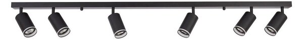 Spot aplicat PIPE 6x GU10/10W/230V negru