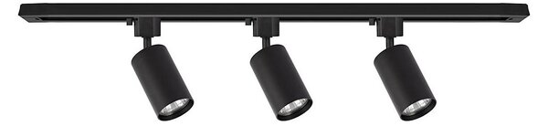 Spot pe șină TIGER, 3x GU10, 10W, 230V, negru
