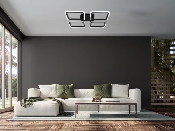 Plafonieră LED dimabilă, 95W/230V, 3000-6500K, cu telecomandă