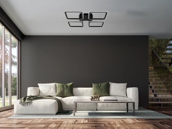 Plafonieră LED dimabilă, 95W/230V, 3000-6500K, cu telecomandă