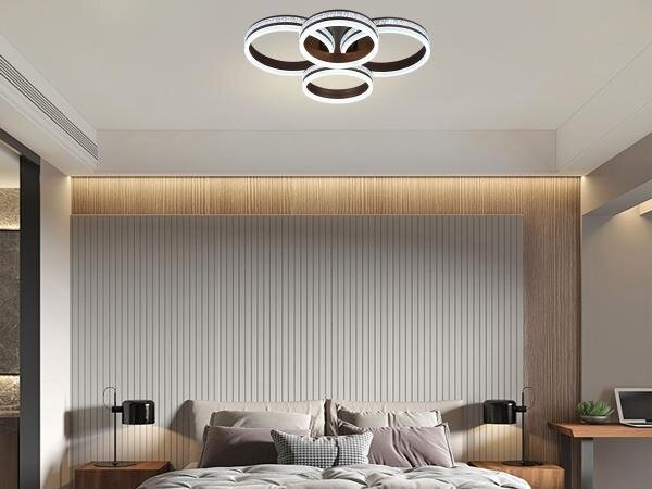 Lustră LED dimabilă, montaj aplicat pe tavan, 150W, 230V, 3000-6500K, cu telecomandă