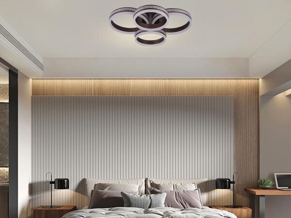 Lustră LED dimabilă, montaj aplicat pe tavan, 150W, 230V, 3000-6500K, cu telecomandă