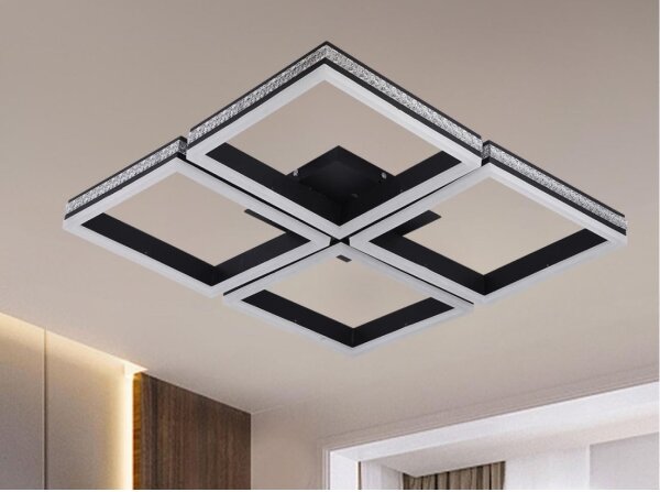 Lustră LED aplicată dimabilă, 215W, 230V, 3000-6500K + telecomandă