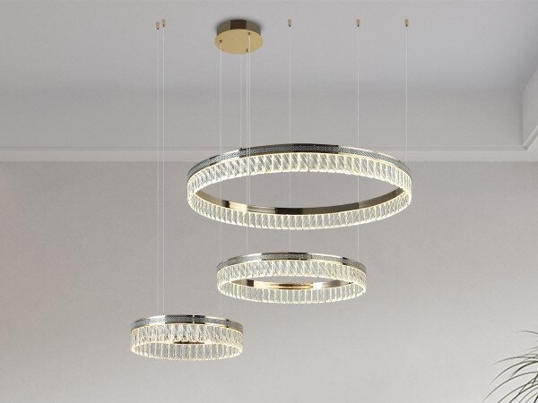 THALIA Lustră LED dimabilă cu cristale suspendată pe cablu LED/120W/230V 3000-6000K + telecomandă