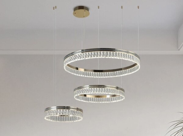 THALIA Lustră LED dimabilă cu cristale suspendată pe cablu LED/120W/230V 3000-6000K + telecomandă