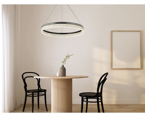 Lustră LED cu cristale, dimabilă, pe cablu THALIA LED/55W/230V 3000-6000K + telecomandă