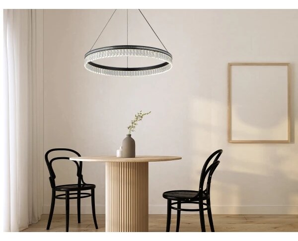 Lustră LED cu cristale, dimabilă, pe cablu THALIA LED/55W/230V 3000-6000K + telecomandă