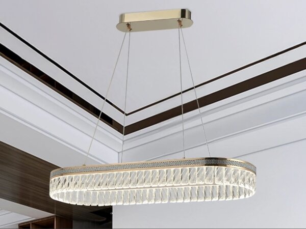 Candelabru LED din cristal dimabil suspendat pe cablu THALIA LED/50W/230V 3000-6000K + telecomandă
