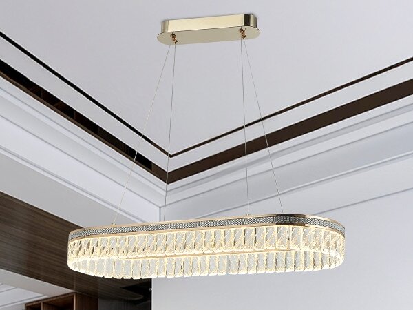 Candelabru LED din cristal dimabil suspendat pe cablu THALIA LED/50W/230V 3000-6000K + telecomandă