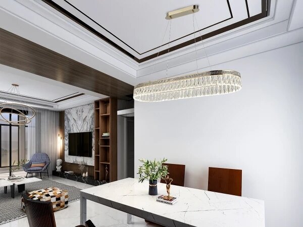 Candelabru LED din cristal dimabil suspendat pe cablu THALIA LED/50W/230V 3000-6000K + telecomandă